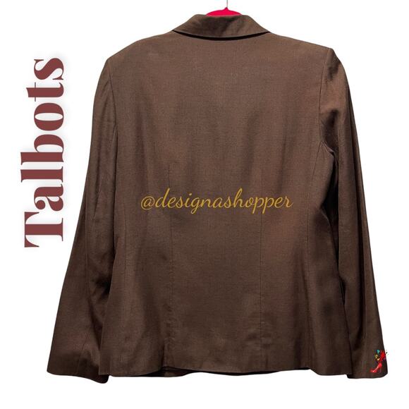 Classy Women's Talbots Chocolate Brown Blazer Size 10 - Picture 7 of 7
